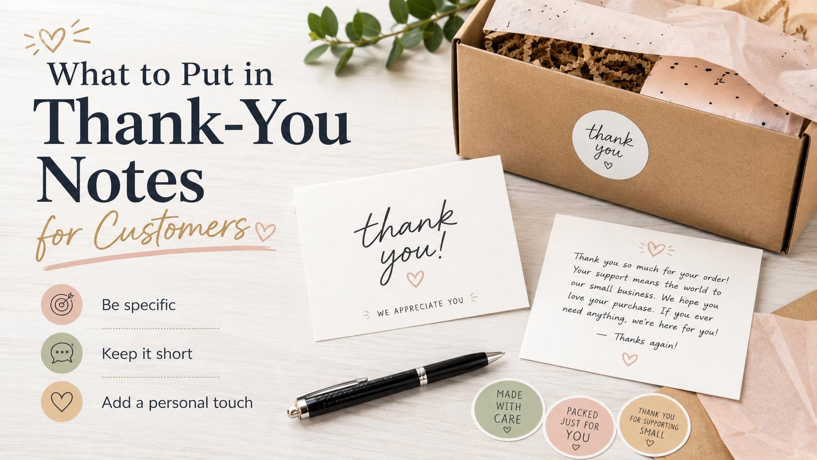 Read more about the article What to Put in Thank-You Notes for Customers